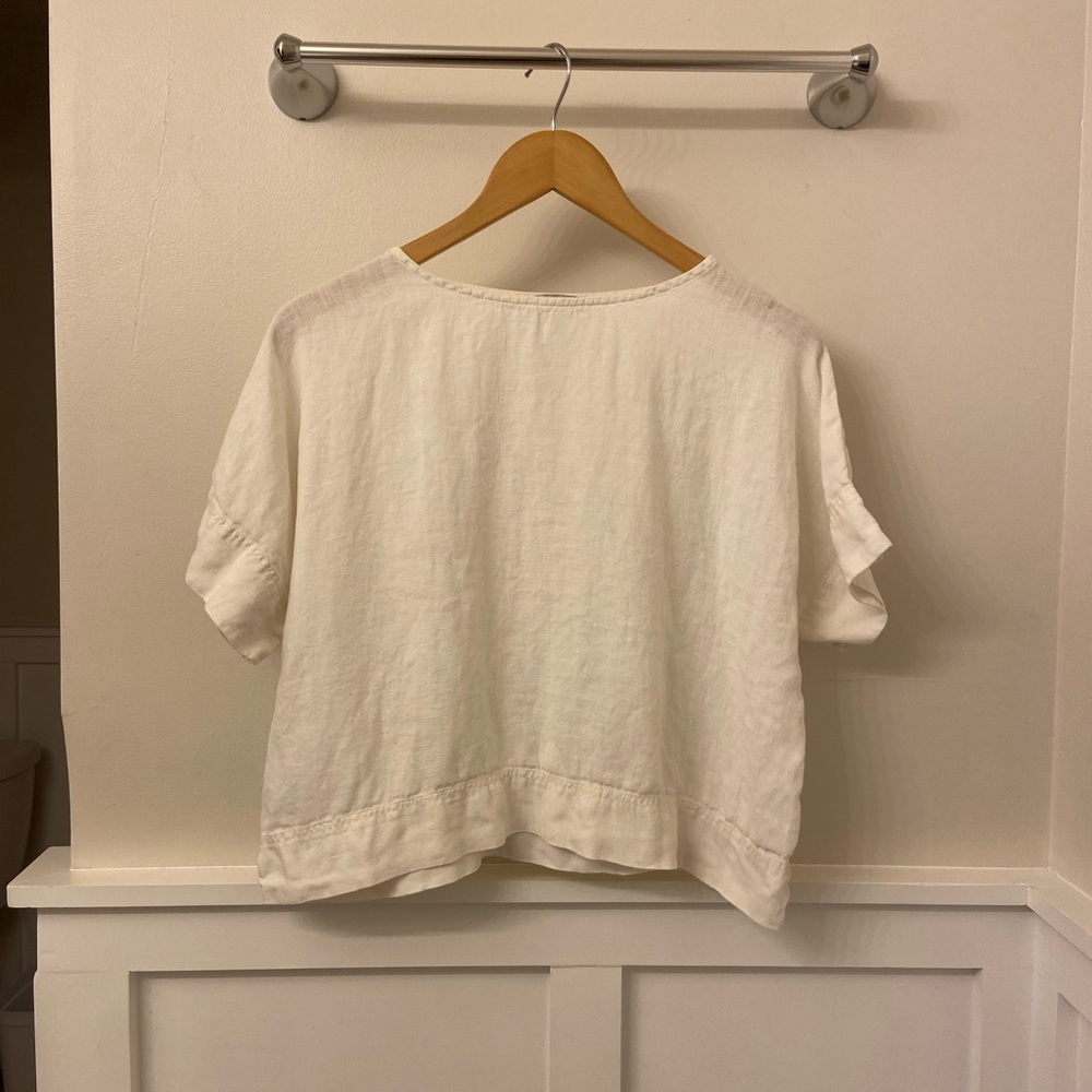 Linenfox Mona Top Milky White